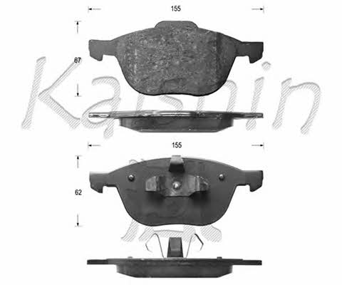 Kaishin FK3128 Brake Pad Set, disc brake FK3128