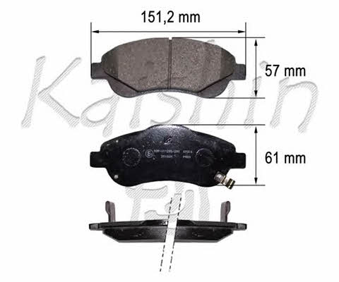Kaishin FK5156 Brake Pad Set, disc brake FK5156