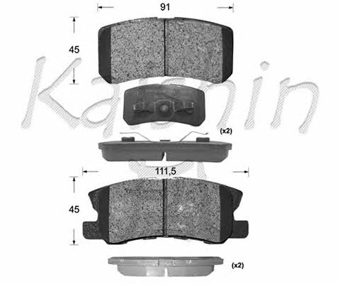 Kaishin FK6106 Brake Pad Set, disc brake FK6106