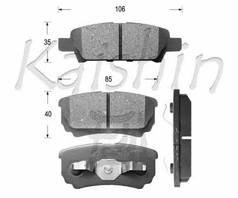 Kaishin FK6124 Brake Pad Set, disc brake FK6124