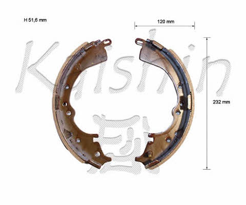 Kaishin K2335 Brake shoe set K2335