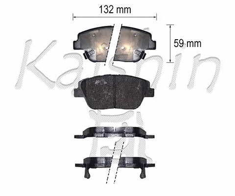 Kaishin FK11302 Brake Pad Set, disc brake FK11302