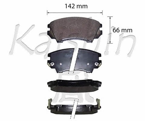 Kaishin D10206 Brake Pad Set, disc brake D10206