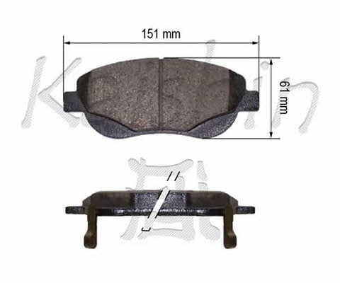 Kaishin FK2293 Brake Pad Set, disc brake FK2293