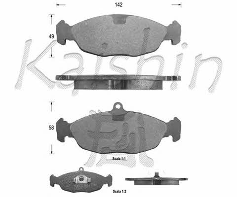 Kaishin FK7063 Brake Pad Set, disc brake FK7063