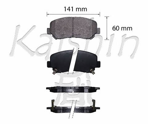 Kaishin FK3155 Brake Pad Set, disc brake FK3155