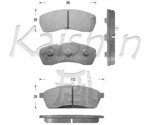 Kaishin FK7031 Brake Pad Set, disc brake FK7031