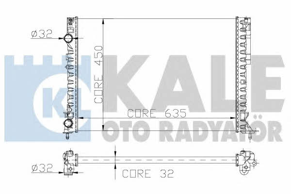 Kale Oto Radiator 162600 Radiator, engine cooling 162600