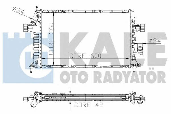 Kale Oto Radiator 141300 Radiator, engine cooling 141300