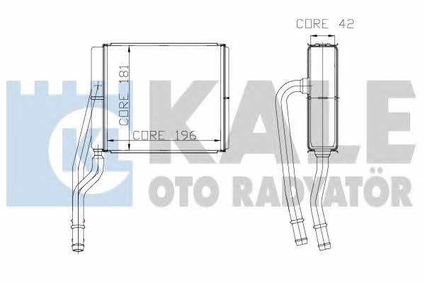 Kale Oto Radiator 177400 Heat exchanger, interior heating 177400