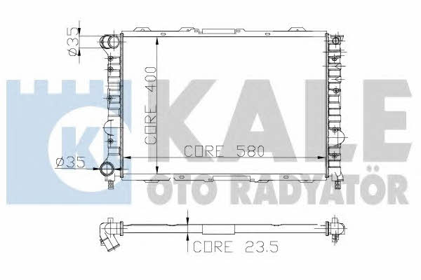 Kale Oto Radiator 230800 Radiator, engine cooling 230800
