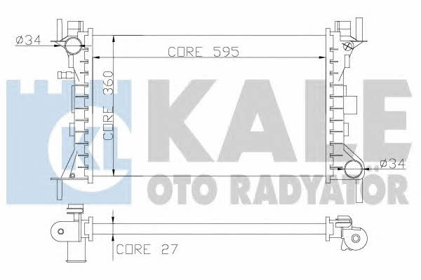 Kale Oto Radiator 349700 Radiator, engine cooling 349700
