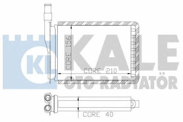 Kale Oto Radiator 110100 Heat exchanger, interior heating 110100