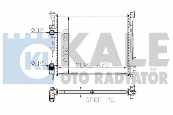 Kale Oto Radiator 226500 Radiator, engine cooling 226500