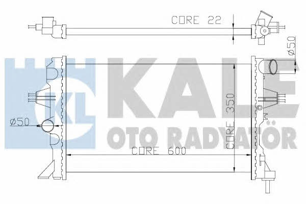 Kale Oto Radiator 363500 Radiator, engine cooling 363500