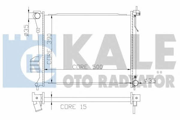 Kale Oto Radiator 358500 Radiator, engine cooling 358500
