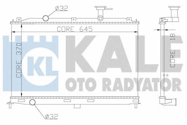 Kale Oto Radiator 358000 Radiator, engine cooling 358000