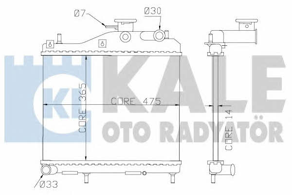 Kale Oto Radiator 358200 Radiator, engine cooling 358200