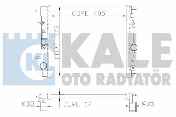 Kale Oto Radiator 362500 Radiator, engine cooling 362500