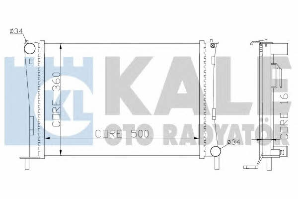 Kale Oto Radiator 349600 Radiator, engine cooling 349600