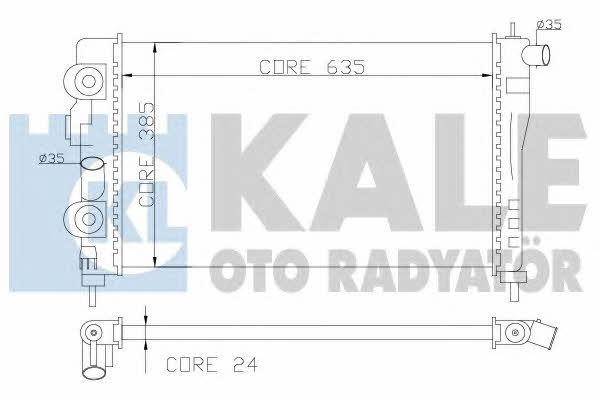 Kale Oto Radiator 368100 Radiator, engine cooling 368100
