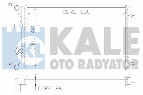 Kale Oto Radiator 366400 Radiator, engine cooling 366400
