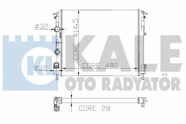Kale Oto Radiator 205700 Radiator, engine cooling 205700