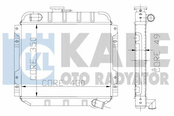 Kale Oto Radiator 102800 Radiator, engine cooling 102800