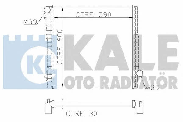 Kale Oto Radiator 354300 Radiator, engine cooling 354300