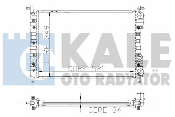 Kale Oto Radiator 120600 Radiator, engine cooling 120600