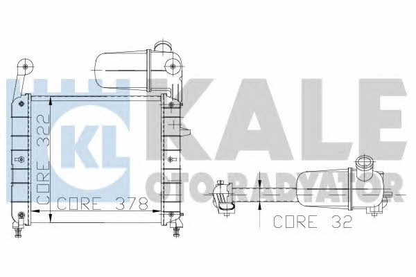 Kale Oto Radiator 102200 Radiator, engine cooling 102200