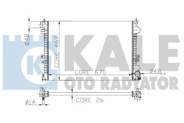 Kale Oto Radiator 242500 Radiator, engine cooling 242500