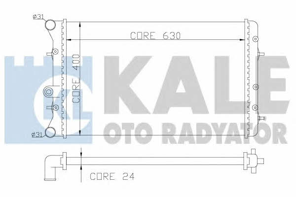 Kale Oto Radiator 353800 Radiator, engine cooling 353800