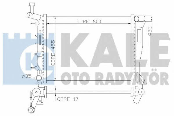 Kale Oto Radiator 350100 Radiator, engine cooling 350100