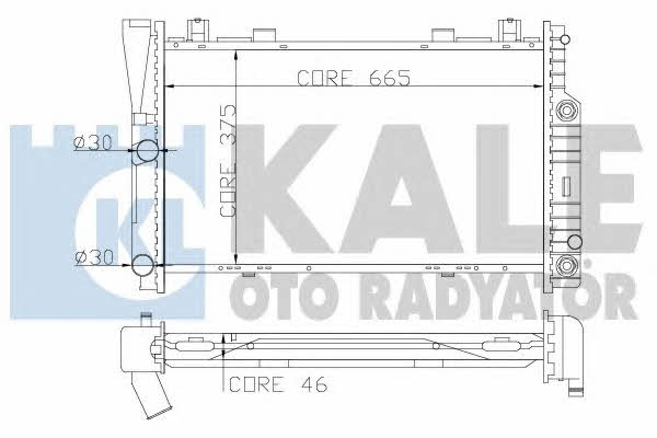 Kale Oto Radiator 351700 Radiator, engine cooling 351700