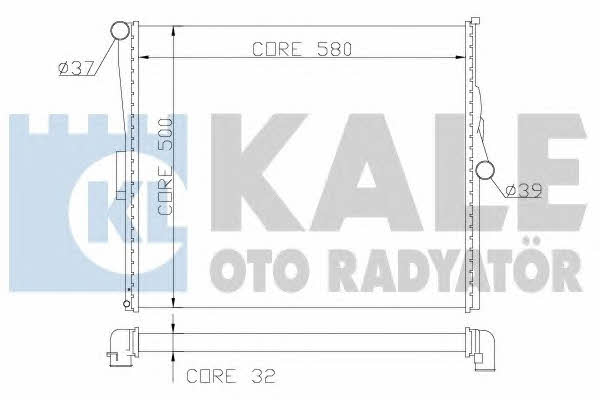 Kale Oto Radiator 354500 Radiator, engine cooling 354500