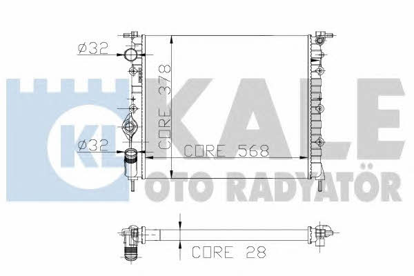 Kale Oto Radiator 181400 Radiator, engine cooling 181400