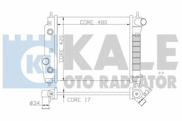 Kale Oto Radiator 354900 Radiator, engine cooling 354900