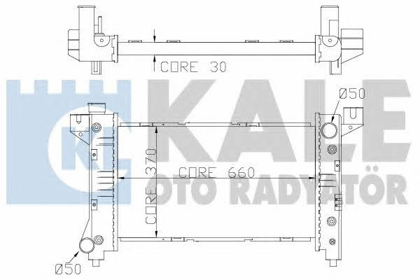 Kale Oto Radiator 355700 Radiator, engine cooling 355700