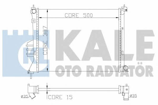Kale Oto Radiator 358600 Radiator, engine cooling 358600