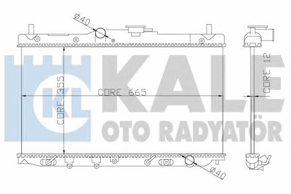 Kale Oto Radiator 357700 Radiator, engine cooling 357700