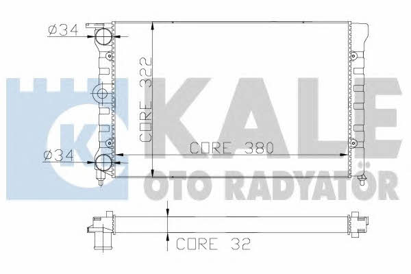 Kale Oto Radiator 139400 Radiator, engine cooling 139400