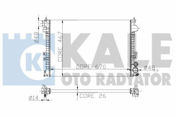 Kale Oto Radiator 242600 Radiator, engine cooling 242600