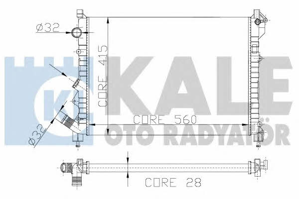Kale Oto Radiator 127000 Radiator, engine cooling 127000