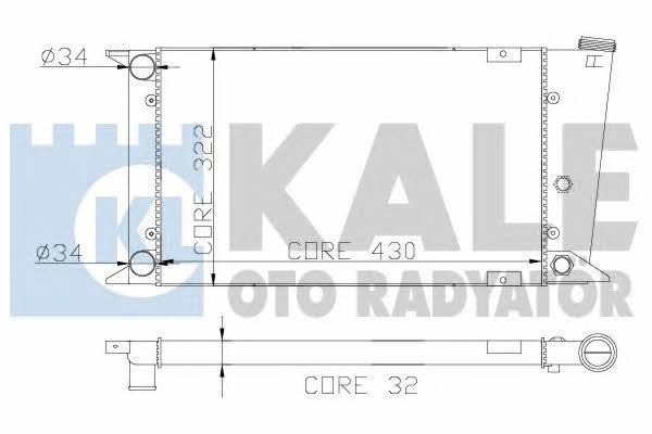 Kale Oto Radiator 118000 Radiator, engine cooling 118000