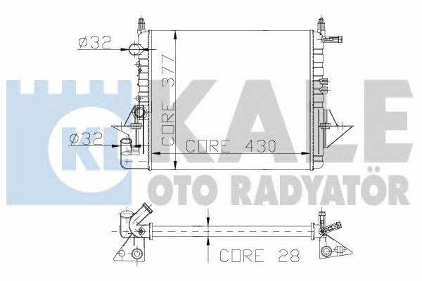Kale Oto Radiator 137400 Radiator, engine cooling 137400