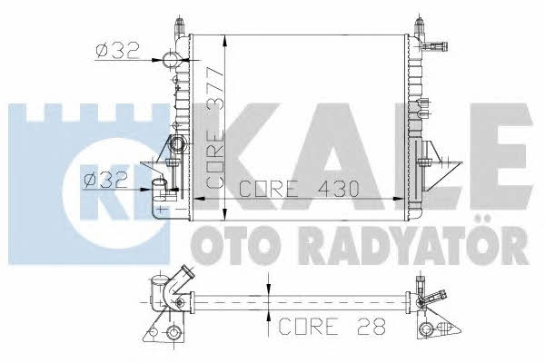 Kale Oto Radiator 130400 Radiator, engine cooling 130400