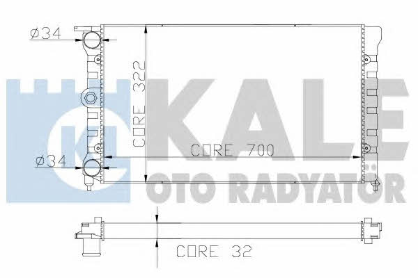 Kale Oto Radiator 139700 Radiator, engine cooling 139700