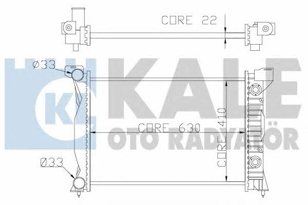 Kale Oto Radiator 352900 Radiator, engine cooling 352900