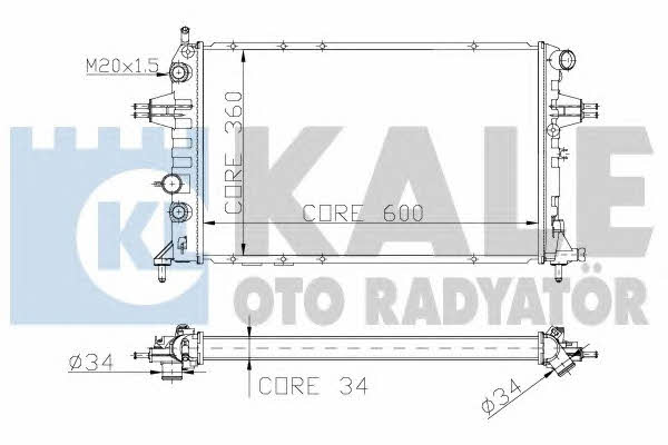 Kale Oto Radiator 138300 Radiator, engine cooling 138300